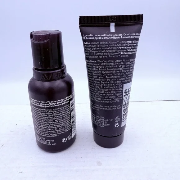 AVEDA 2 travel size Invati Advanced shampoo LIGHT thickening conditioner 1.4oz - Picture 2 of 4